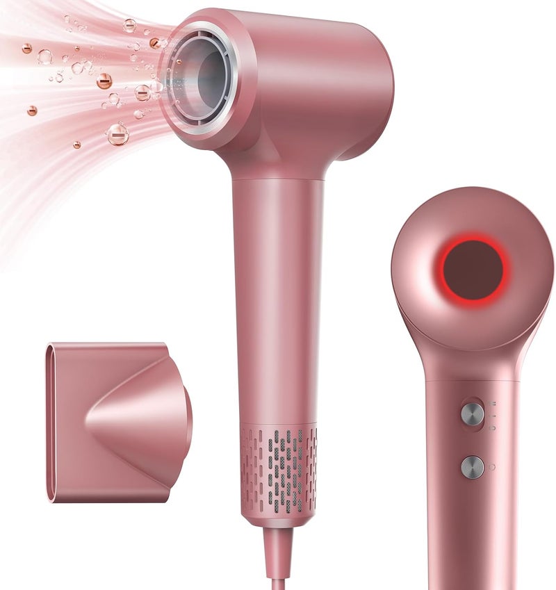 HZD Hair Dryer, Ionic Blow Dryer, 1500W High-Speed Hairdryer with 110000 RPM Brushless Motor for Fast Drying Low Noise, 4 Temps & 2 Speeds with Magnetic Nozzle - Image 1